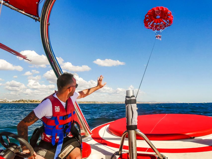 Albufeira: Single, Double or Triple Parasailing Tour - Ten minutes above the Algarve coast