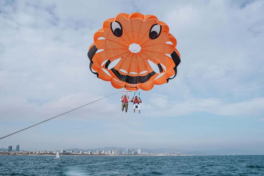 Barcelona: Guided Parasailing Experience - The Mediterranean view from the air