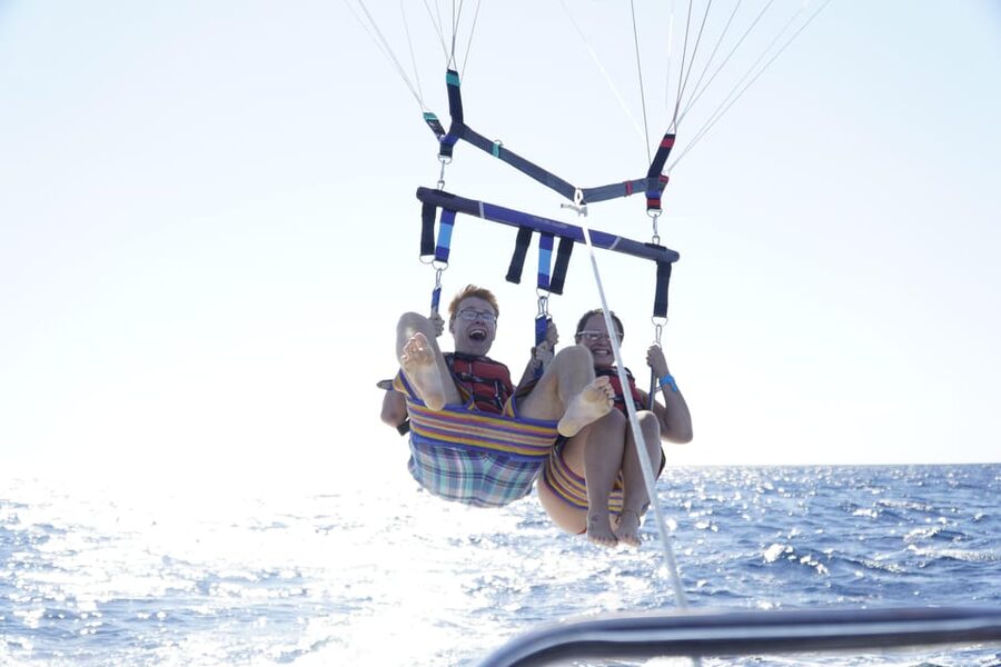 Barcelona: Parasailing with 360º Panoramic Skyline Views - From Port Fòrum to the open bay