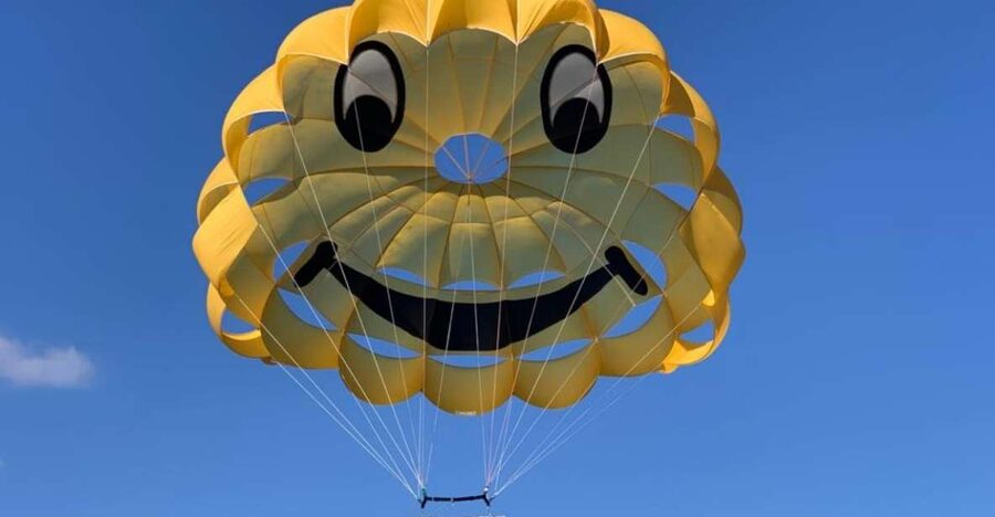 Cala Bona: Parasailing Experience - Rising above Cala Bona on a speedboat