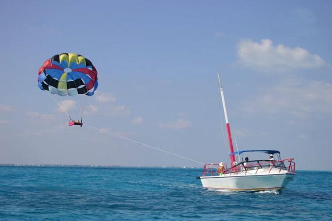 Cancun Parasailing Adventure - The view from 105 meters above Cancun