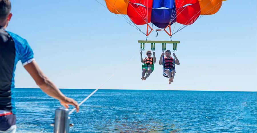 Destin: Parasailing Flight Above the Gulf of Mexico - The boat ride across Destin’s Gulf waters
