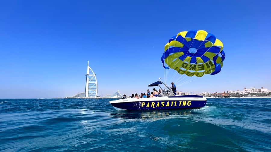Dubai: Burj Al Arab Parasailing, Ice Cream, Pics, and Videos - Will You Get Wet?
