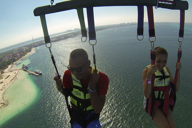 Fly Above Cancun Bay: Parasailing Experience - From Playa Tortugas to the parasail boat