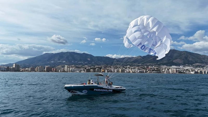 Fuengirola: Best luxury parasailing in Fuengirola - Taking off from Fuengirola’s waterfront