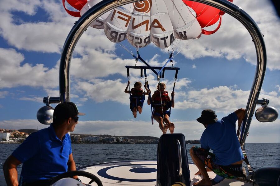 Gran Canaria: 1 to 3 Person Parasail over Anfi Beach - The speedboat ride is part of the value