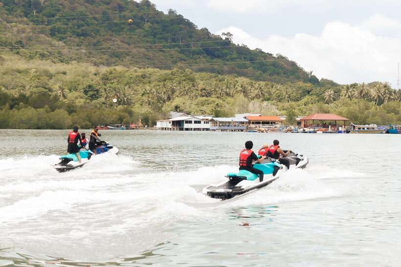 Langkawi: Jet Ski and Parasailing Tour - Beras Basah Island and the private beach stop