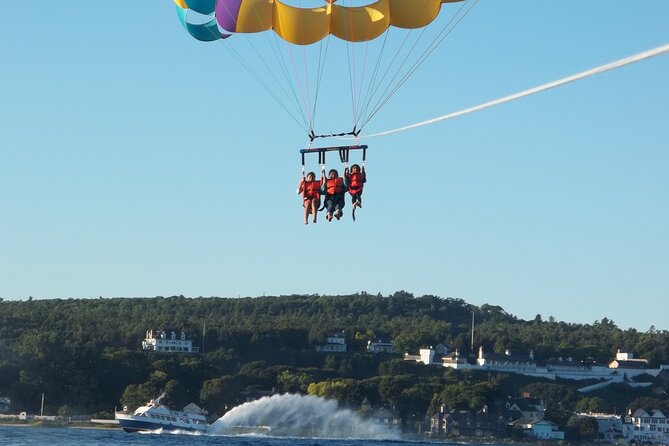 Mackinac Island Parasailing - The view from 600 feet above the Straits