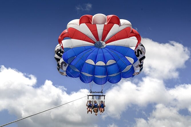 Nags Head Parasail High Flight - Taking off above Roanoke Sound