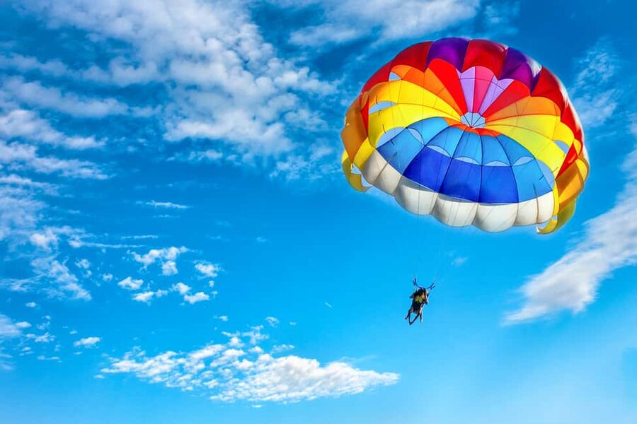 Nassau: Jet Ski Ride, Parasailing & Banana Boat Tour - Parasailing above Paradise Island