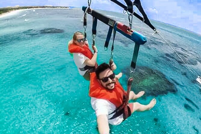 Parasailing above Turquoise Ocean Waters in Montego Bay - A private outing instead of a shared group ride