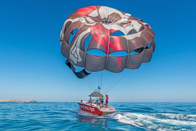 Parasailing Activity on Rethymno Beach, Crete - Taking off from Rethymno Beach