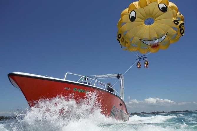 Parasailing Adventure above the Gulf of Mexico - A small boat makes the ride more personal