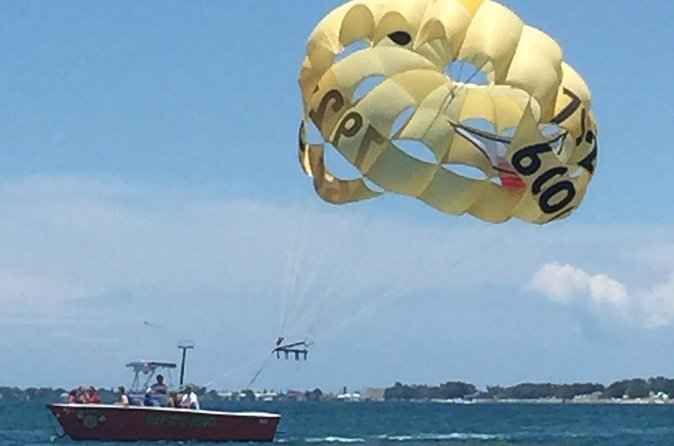 Parasailing Adventure above the Gulf of Mexico - The views are the real reward
