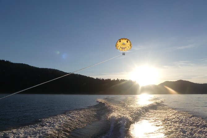 Parasailing Adventure Over Flathead Lake - The briefing and equipment fitting