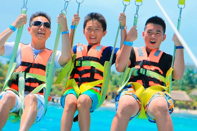 Parasailing & Beach Club with Transportation In Riviera Maya - The 15-minute parasailing flight