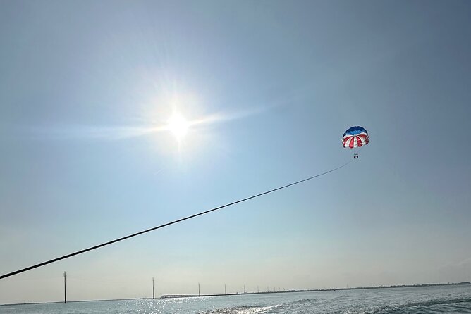 Parasailing Excursion in South Padre Island - The optional splash on the way down