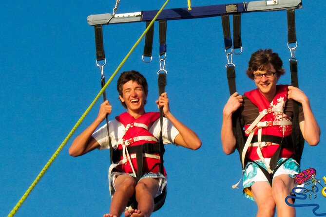 Parasailing Experience in Destin - Getting Comfortable With the Harness and Life Jacket