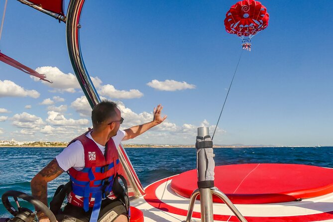Parasailing from Albufeira Marina by Boat - What the 10-minute flight feels like