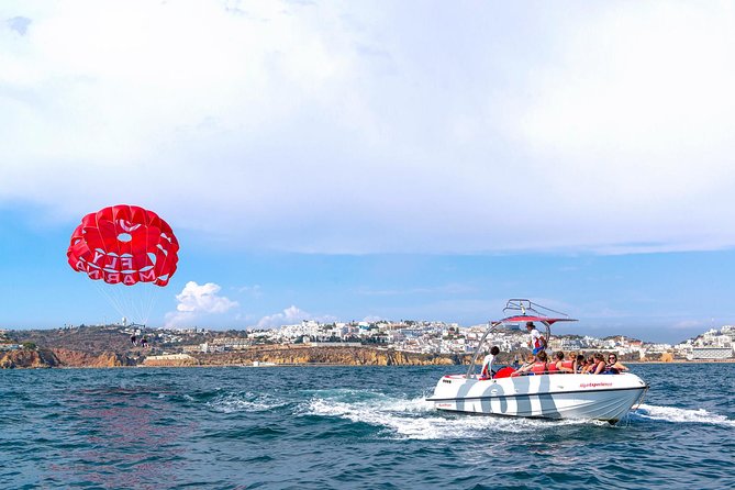 Parasailing from Albufeira Marina by Boat - Crew, instructions, and overall tone