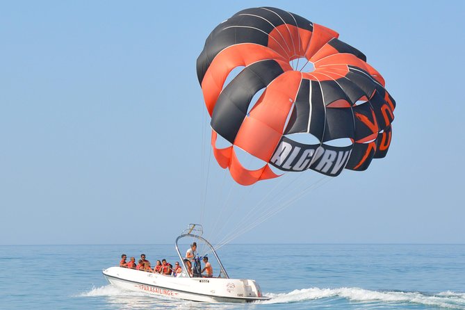 Parasailing from Vilamoura - High above the Algarve coast