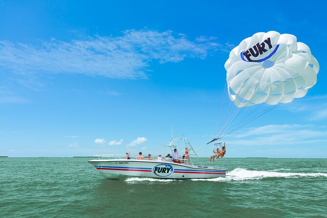 Parasailing in Historic St Augustine - Rising above the Great Cross and lighthouse