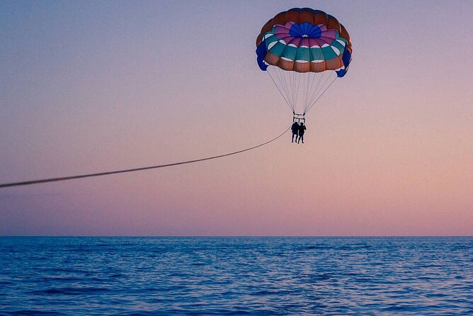 Parasailing off the coast of Sharm el Sheikh - Harness, safety vest, and the short climb into the sky