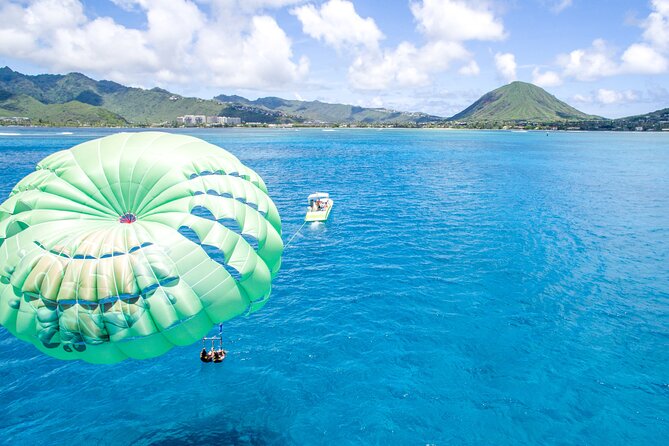 Parasailing on Maunalua Bay- Oahu's off Waikiki Playground - Photos, video, and the real cost
