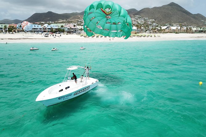 Parasailing Orient Bay Beach Sint Maarten - Flying Above Orient Bay at 300 Feet