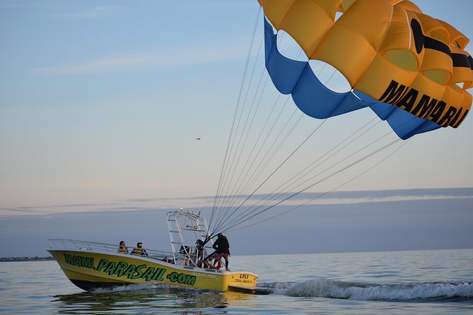 Parasailing with Miami Watersports - The boat ride before the flight