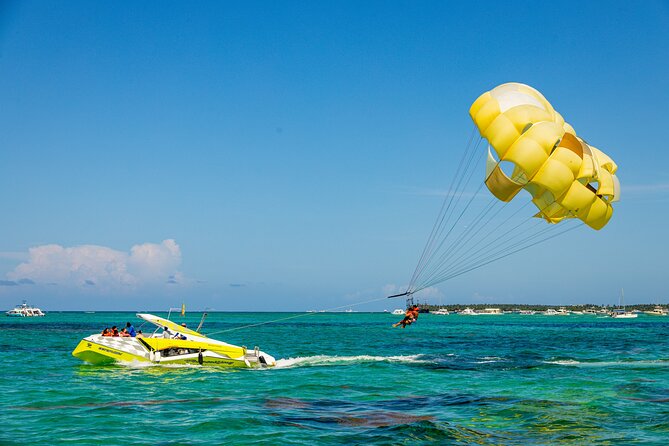Parasailing Yacht Experience in Punta Cana - Safety briefing, harnesses, and boarding