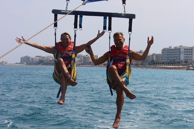 Private Parasailing at Rhodes Elli Beach - The view from the parasail