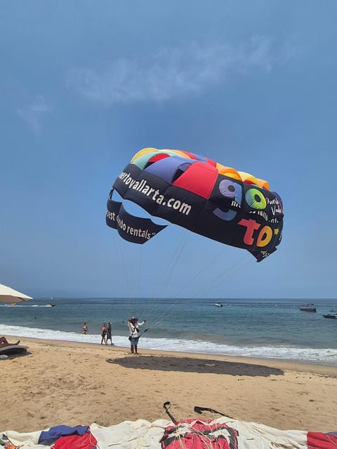 Puerto Vallarta: Private Parasailing Experience - The speedboat launch and the view from above