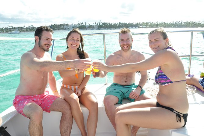 Punta Cana Combo Tour: Snorkeling, Catamaran Cruise & Parasailing - The double-decker catamaran and natural pool