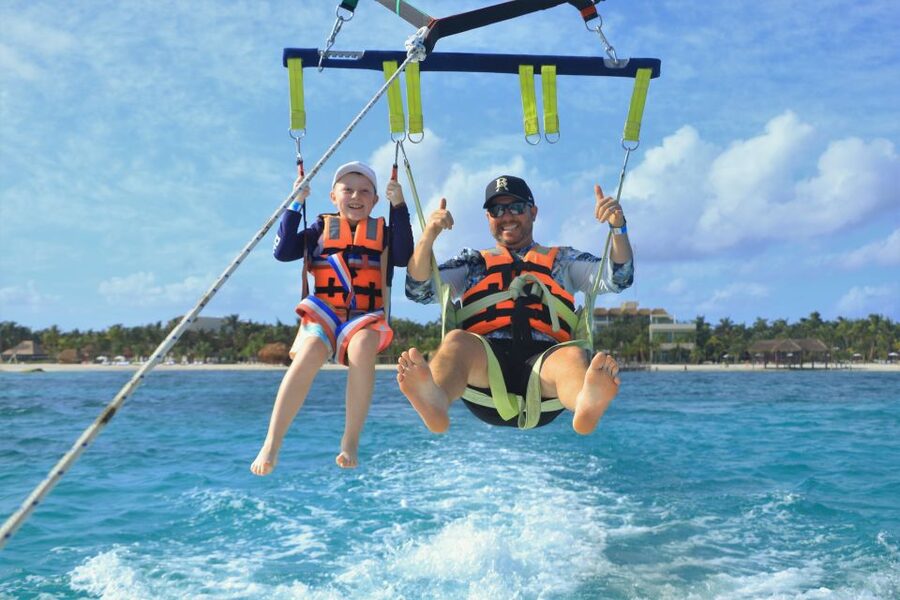 Riviera Maya: Parasailing Tour with Beach Club Access - Shared transport is convenient, with one warning