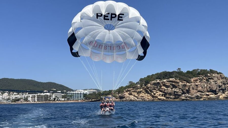 Santa Eulària des Riu: Parasailing Boat Cruise with Drinks - The boat ride and onboard atmosphere