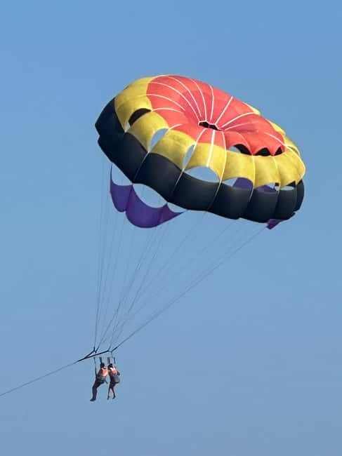 Santorini: Parasailing ExperiencePerissa,Perivolos,St.George - Taking off from Santorini’s Black Beach