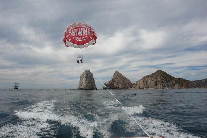 Single or Double Parasailing in Cabo with Views of The Arch - Meeting at Medano Beach and finding the boat
