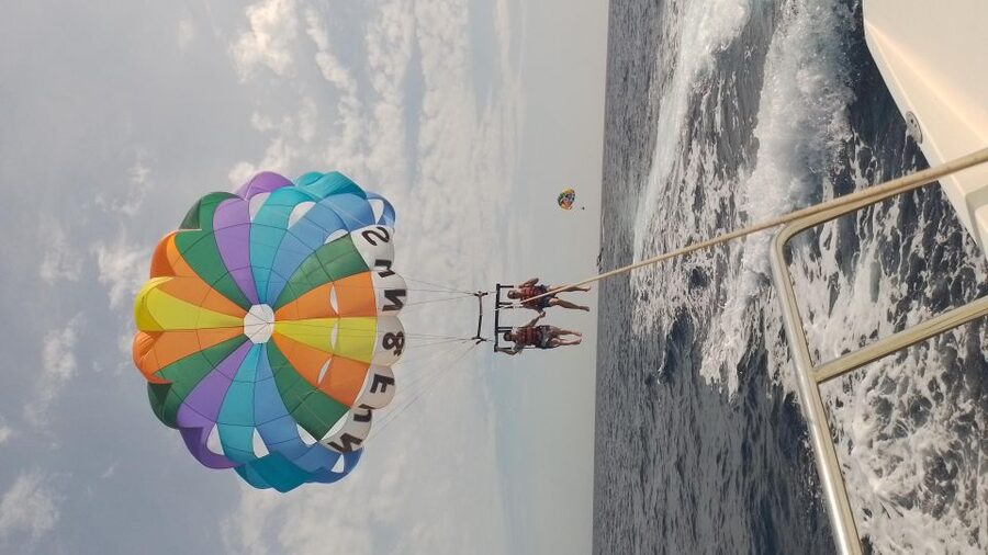 St. Julian's: Malta Parasailing Adventure with Photos - The speedboat ride across St George’s Bay