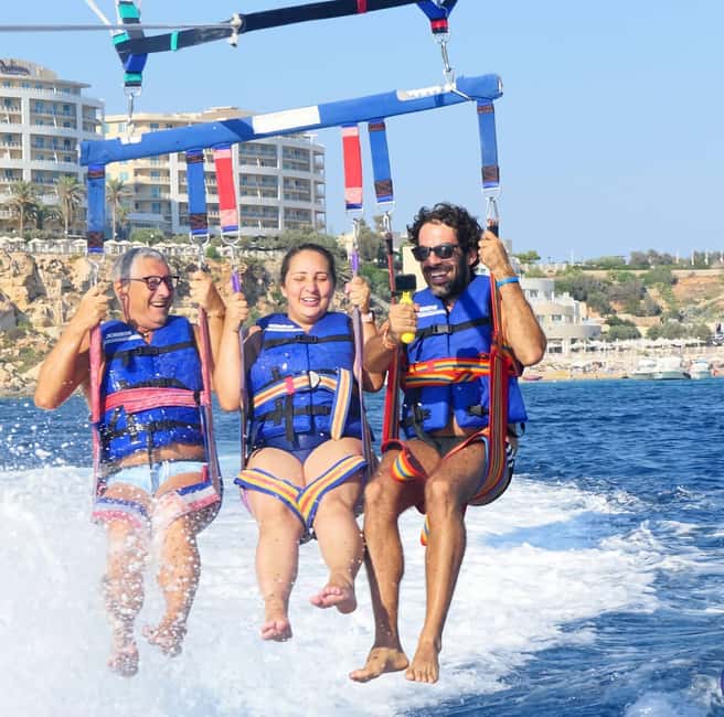 St. Julian's: Parasailing Flight with Photos and Videos - Rising 550 feet above Malta