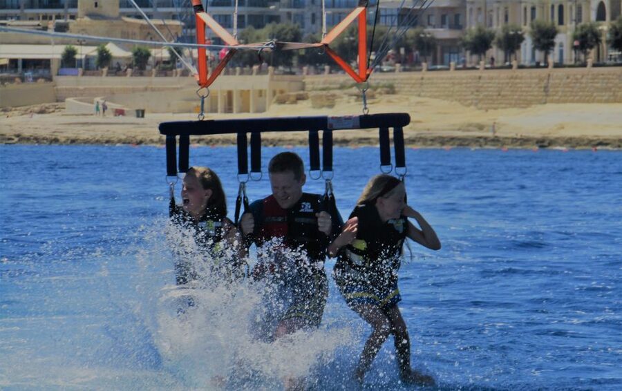 St. Julian's: Parasailing in Malta with Photos and Videos - A Boat Ride Before the Main Event